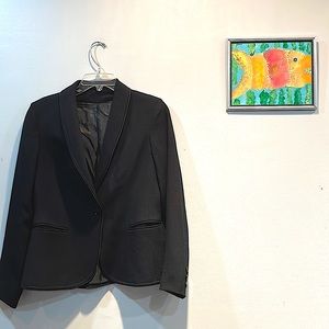 Devon Hall Ladies Black Size 4 Blazer 💯% Pure Wool